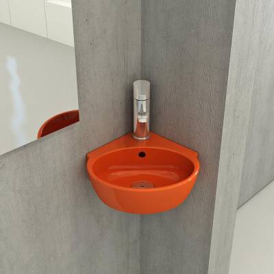 Bocchi Taromina Arch Köşe Lavabo 30 cm Parlak Turuncu 1392-012-0126 - 1