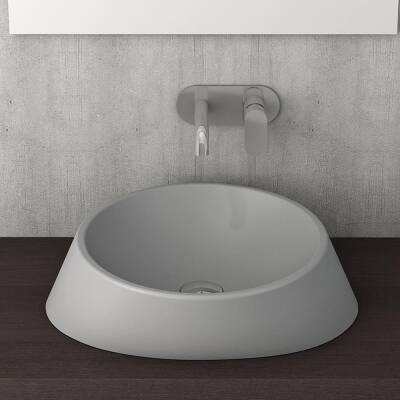 Bocchi Venezia Çanak Lavabo 56 cm Mat Gri 1010-006-0125 - 2