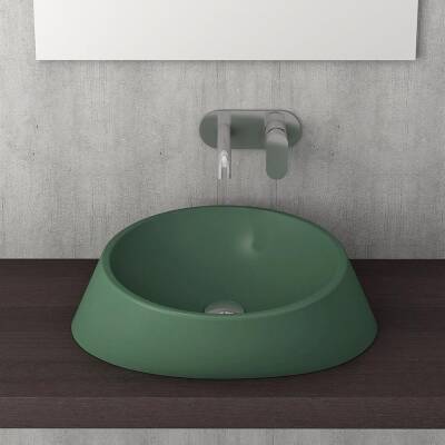 Bocchi Venezia Çanak Lavabo 56 cm Mat Yeşil 1010-027-0125 - 2