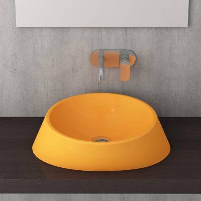 Bocchi Venezia Çanak Lavabo 56 cm Parlak Mandalina Sarısı 1010-021-0125 - 2