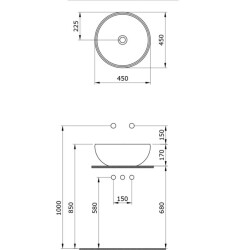 Bocchi Venezia Lavabo Çanak 45 cm Mat Yeşil 1119-027-0125 - 3