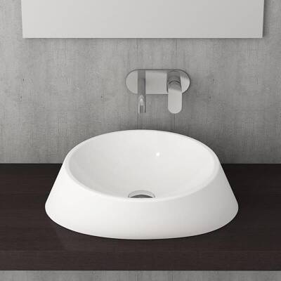 Bocchi Venezia Parlak Beyaz Çanak Lavabo 56 cm 1010-001-0125 - 1