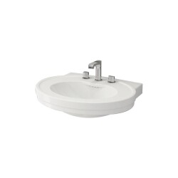 Bocchi Verona Lavabo Üç Armatür Delikli 70 Cm Parlak Beyaz 1047-061-0127 - 1