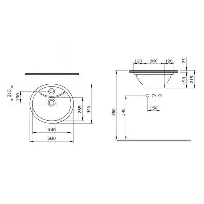 Bocchi Verona Tezgah Altı Lavabo 50 Cm Parlak Beyaz 1046-061-0136 - 2