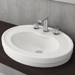 Bocchi Verona Tezgah Üstü Lavabo, 60 Cm, Parlak Beyaz 1048-061-0126 - 1