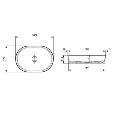 Bocchi Vessel Lavabo Oval Çanak 55x38 cm Mat Siyah 1521-004-0125 - 2