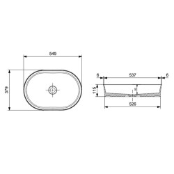 Bocchi Vessel Lavabo Oval Çanak 55x38 cm Mat Siyah 1521-004-0125 - 2