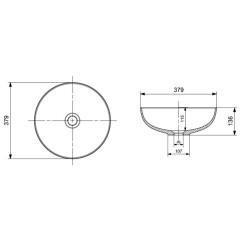 Bocchi Vessel Lavabo Yuvarlak Çanak 38 cm Mat Kahverengi 1494-025-0125 - 2