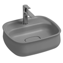 Isvea Fluido Stone Grey Tezgah Üzeri Çanak Lavabo 47 cm Bas-Aç Set