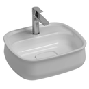 Isvea Fluido Mat Beyaz 47 cm Tezgah Üzeri Çanak Lavabo Bas-Aç Set