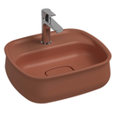 Isvea Fluido Terracotta 47 cm Tezgah Üzeri Çanak Lavabo Bas-Aç Set
