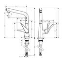 HansGrohe Metris Select M71 Tek Kollu Eviye Bataryası 320, Eco, 1Jet   - 14785000