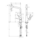 HansGrohe Metris Select M71 Tek Kollu Eviye Bataryası 320, Eco, Çekilebilir Gaga, 1Jet  - 14786000
