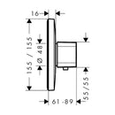 HansGrohe Ecostat E Termostat Yüksek Debi, Ankastre Montaj  - 15706000
