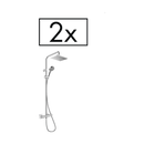 HansGrohe Vernis Shape Duş Kolonu 230 1Jet, Ecosmart, Duş Termostatı İle Proje Paketi (2'Li) - 26287000