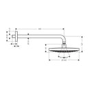 HansGrohe Raindance Select S Tepe Duşu 240 2 Jet, Ecosmart, 9 Lt/Dk, Duş Dirseği İle - 26470000