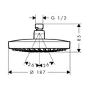 HansGrohe Croma Select S Tepe Duşu 180 2 Jet - 26522400