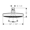 HansGrohe Croma Select E Tepe Duşu 180 2 Jet - 26524000