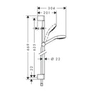 HansGrohe Croma Select E Duş Seti Multi, 65 Cm Duş Barı İle - 26580400