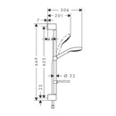 HansGrohe Croma Select E Duş Seti Vario, 65 Cm Duş Barı Ve Sabunluk İle - 26586400