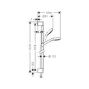 HansGrohe Croma Select E Duş Seti 1 Jet, Ecosmart, 9 Lt/Dk, 90 Cm Duş Barı İle - 26595400