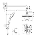 HansGrohe Croma Select E Ankastre Duş Sistemi Ecostat E Termostat İle - 27294000