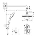 HansGrohe Croma Select S Ankastre Duş Sistemi Ecostat S Termostat İle - 27295000