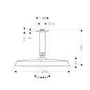 HansGrohe Raindance Classic Tepe Duşu 240 1 Jet, Tavan Bağlantısı İle - 27405000