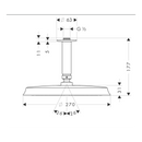 HansGrohe Raindance Classic Tepe Duşu 240 1 Jet, Tavan Bağlantısı İle - 27405090