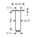 HansGrohe Tavan Bağlantısı 10 Cm - 27479990