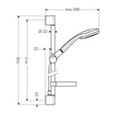 HansGrohe Croma 100 Duş Seti Multi, 90 Cm Duş Barı Ve Sabunluk İle - 27774000