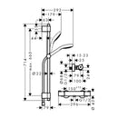 HansGrohe Croma Select S Aplike Duş Sistemi Vario, Ecostat 1001 Cl Termostat Ve 72 Cm Duş Barı İle - 27833400