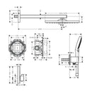 HansGrohe Raindance E Duş Sistemi 300 1Jet Showerselect Square İle - 27952000
