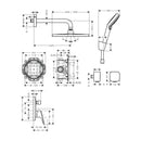 HansGrohe Crometta S Duş Sistemi 240 1Jet Tek Kollu Batarya İle - 27958000