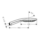 HansGrohe Raindance Select S El Duşu 150 3 Jet, Ecosmart, 9 Lt/Dk - 28588000