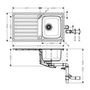 HansGrohe S41 S4113 - F340 Gömme Eviye 340 Damlalık İle - 43337800