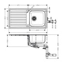 HansGrohe S41 S4113 - F400 Gömme Eviye 400 Damlalık İle - 43338800