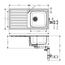 HansGrohe S41 S4111 - F400 Gömme Eviye 400 Damlalık İle - 43341800