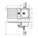 HansGrohe S41 S4111 - F540 Gömme Eviye 340/150 Damlalık İle - 43342800