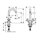 HansGrohe Logis M32 2 - Volanlı Eviye Bataryası Eco, Duvardan Uzun Gaga, 1Jet - 71284000