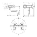 HansGrohe Logis M32 2 - Volanlı Eviye Bataryası Duvardan, Kısa Gaga, 1Jet - 71287000