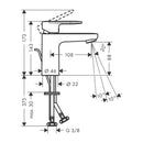 HansGrohe Vernis Blend Tek Kollu Lavabo Bataryası 100 Kumandalı, Proje Paketi (6'Lı) - 71588000