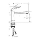 HansGrohe Focus M42 Tek Kollu Eviye Bataryası 120, 1Jet - 71806000