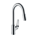 HansGrohe Focus M42 Tek Kollu Eviye Bataryası 220, Çekilebilir El Duşu, 2Jet, Sbox - 71820000