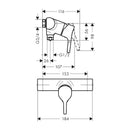 HansGrohe Talis S Tek Kollu Duş Bataryası Aplike, Merkez Mesafe 15.3 Cm - 72601000