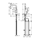 HansGrohe Talis Select M51 Tek Kollu Eviye Bataryası 300, Çekilebilir Gaga, 1Jet, Sbox - 73853000