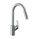 HansGrohe Focus M41 Tek Kollu Eviye Bataryası 240, Eco, Çekilebilir El Duşu, 2Jet, Sbox - 73895000