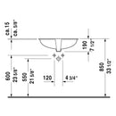Duravit Dune Tezgah altı Lavabo 57 cm 0481570000