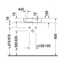 Duravit Cape Cod Batarya Delikli Çanak Lavabo 46 cm - 2340460000