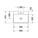 Duravit DuraSquare Çanak Lavabo 60 cm 2353600071